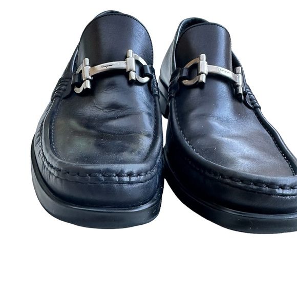 Salvatore Ferragamo Black Leather Loafers main image 10